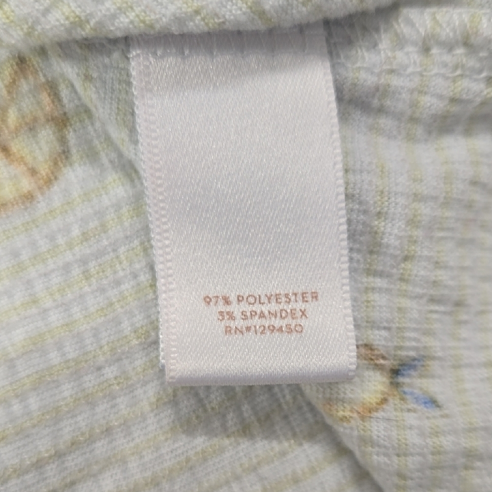 3/$10 LC Lauren Conrad White Top with Yellow Accents - Picture 6 of 7